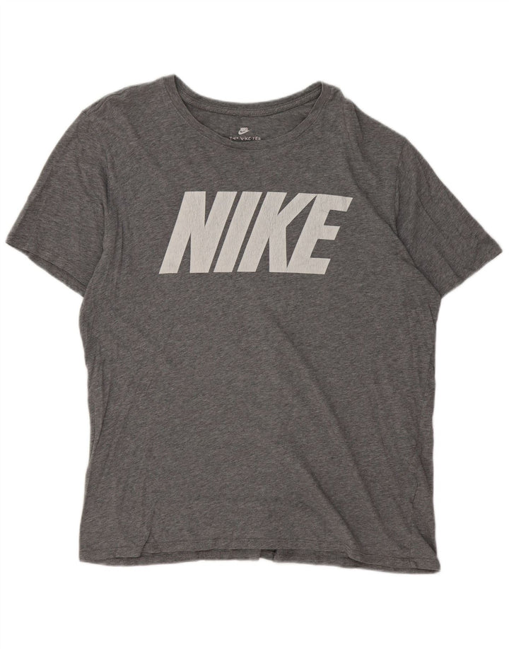 Camiseta gráfica masculina NIKE XL cinza algodão