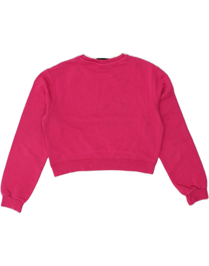 PYREX Girls Crop Graphic Sweatshirt Jumper 12-13 Years XL Pink Cotton Vintage Pyrex and Second-Hand Pyrex from Messina Hembry 