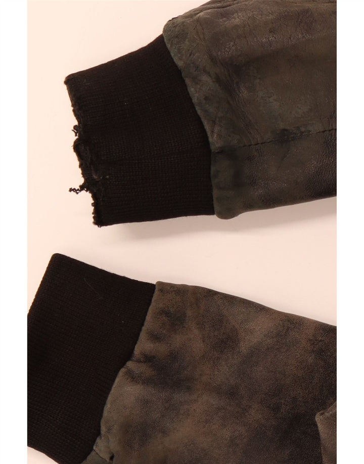 Jaqueta de couro masculina VINTAGE UK 38 média preta