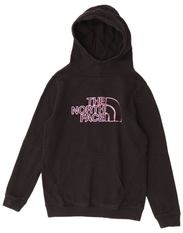 Suéter com capuz gráfico The North Face Girls 13-14 anos XL preto algodão
