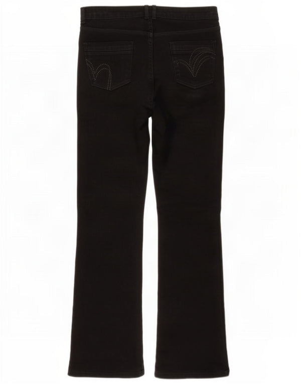 Calça jeans feminina Marks & Spencer Per Una Bootcut UK 14 grande W32 L30 preta