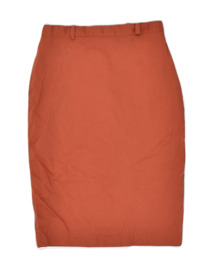 Saia lápis feminina VINTAGE IT 44 médio W28 algodão marrom
