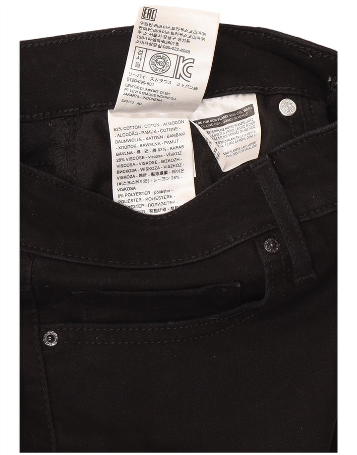 Calça jeans feminina Levi's 712 Slim W28 L30 algodão preto