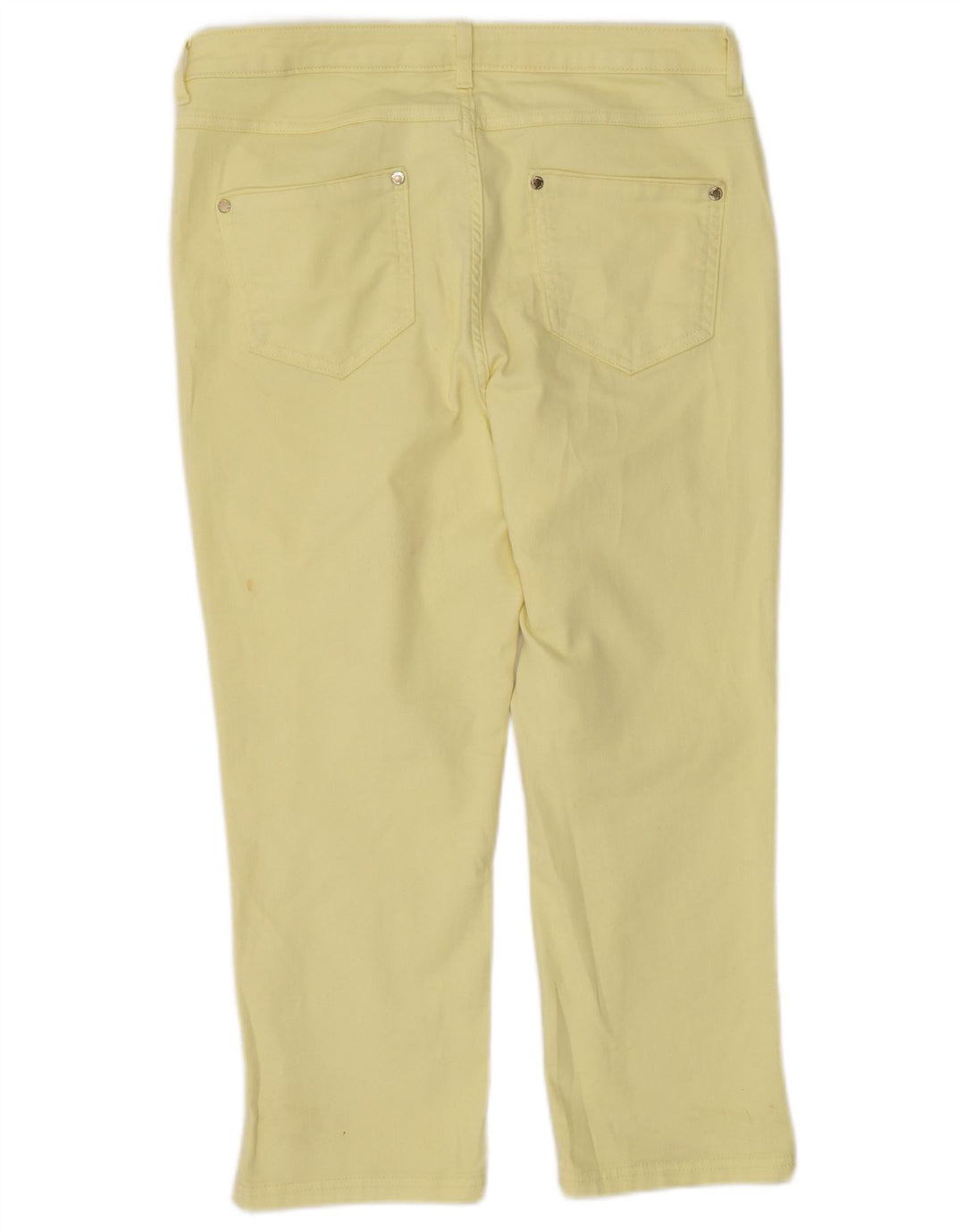 Calça feminina Marks & Spencer Per Una cortada UK 12 médio W32 L22 amarelo