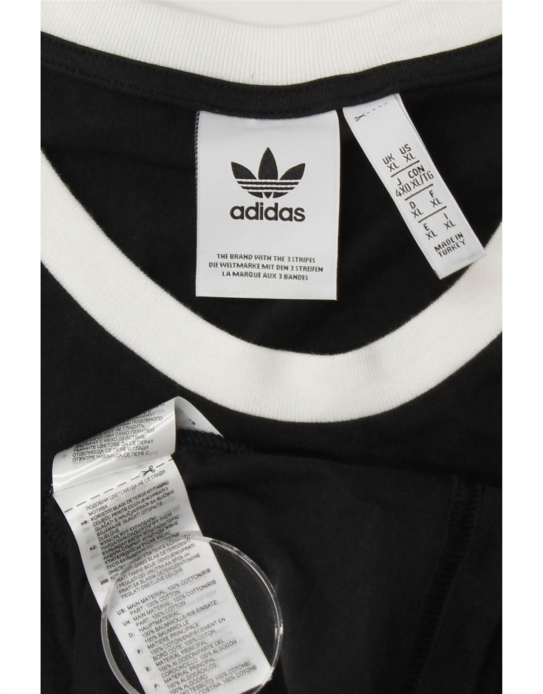 Camiseta masculina Adidas Top XL algodão preto