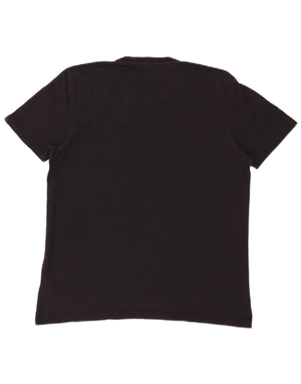 Camiseta masculina Alpha Industries Top médio algodão preto