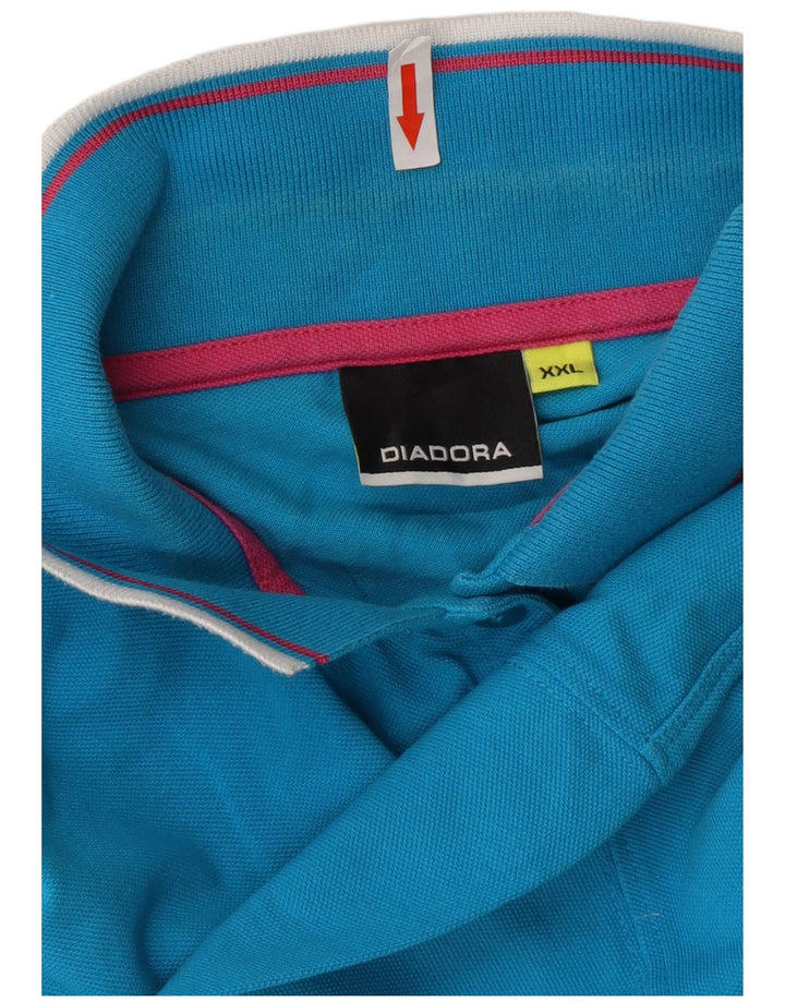 Camisa polo feminina DIADORA UK 20 2XL Azul