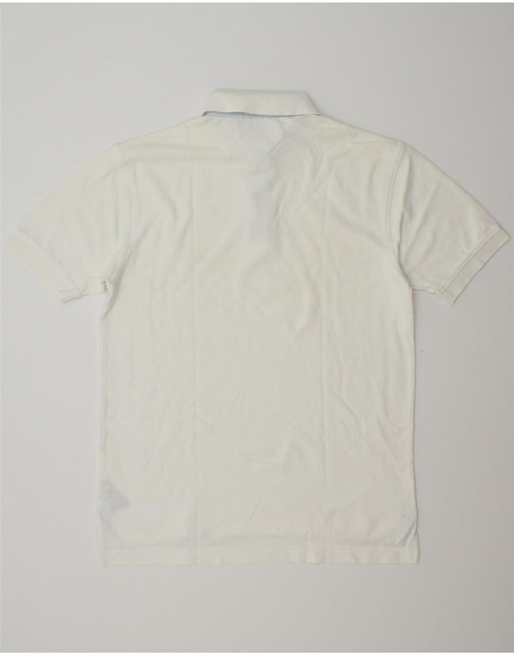 TOMMY HILFIGER Mens Polo Shirt Large White Cotton Vintage Tommy Hilfiger and Second-Hand Tommy Hilfiger from Messina Hembry 