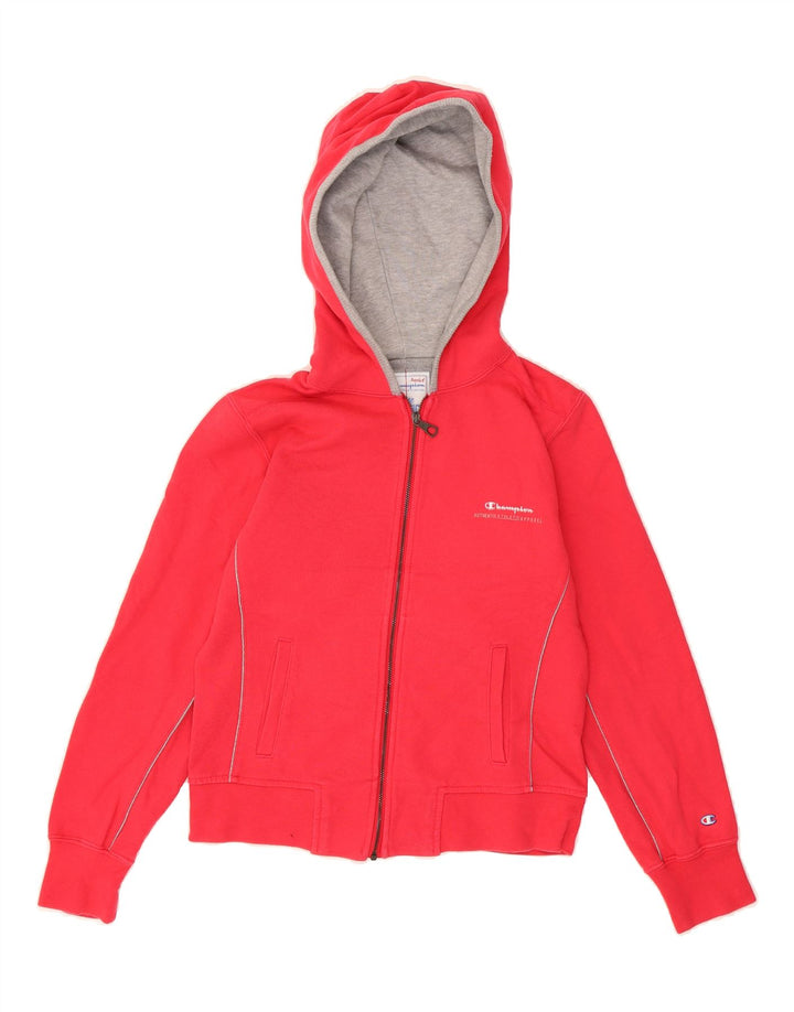 CHAMPION Womens Crop Zip Hoodie Sweater UK 10 Small Pink Cotton Vintage Champion and Second-Hand Champion from Messina Hembry 