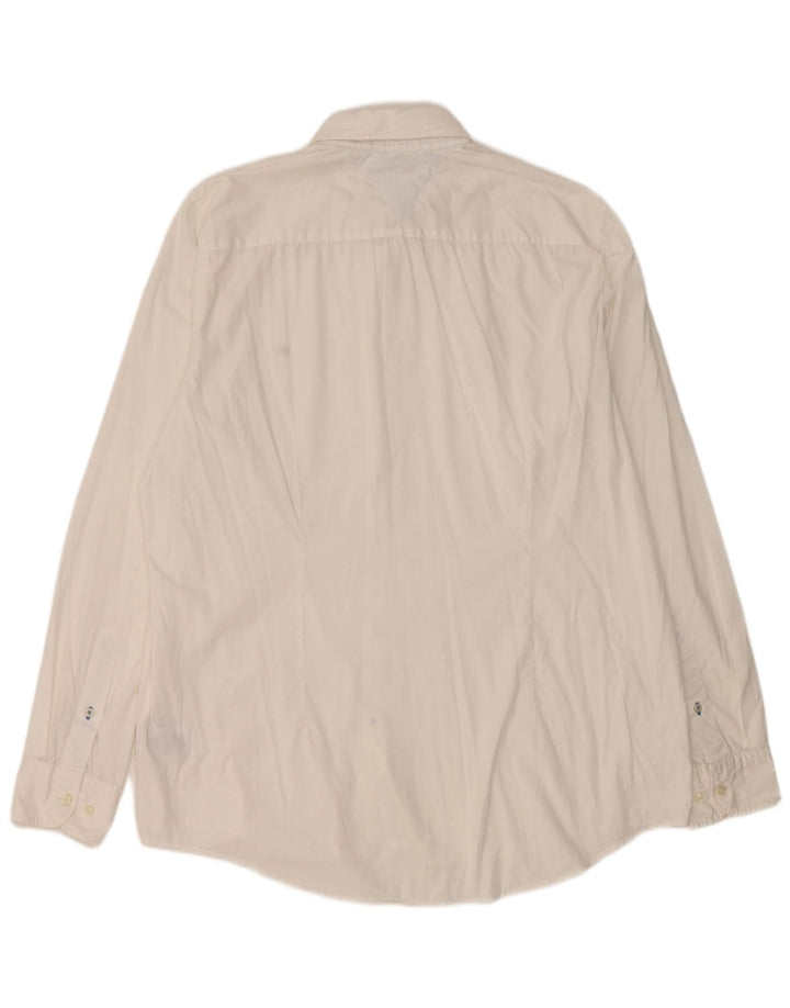 Tommy Hilfiger Mens Slim Fit Camisa XL Algodão Branco