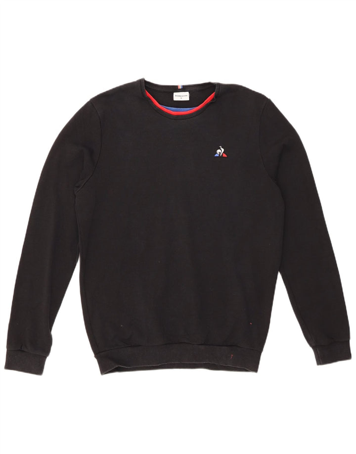 LE COQ SPORTIF moletom masculino jumper médio algodão preto