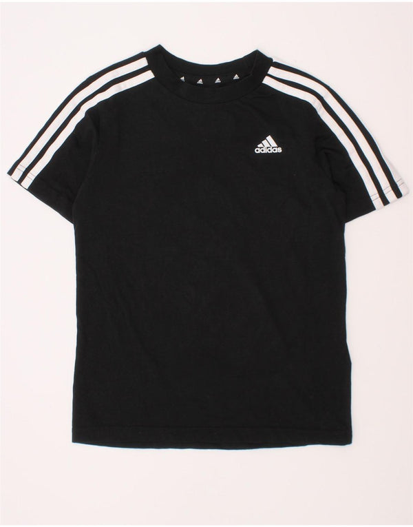 Camiseta Adidas Meninos Top 7-8 Anos Algodão Preto