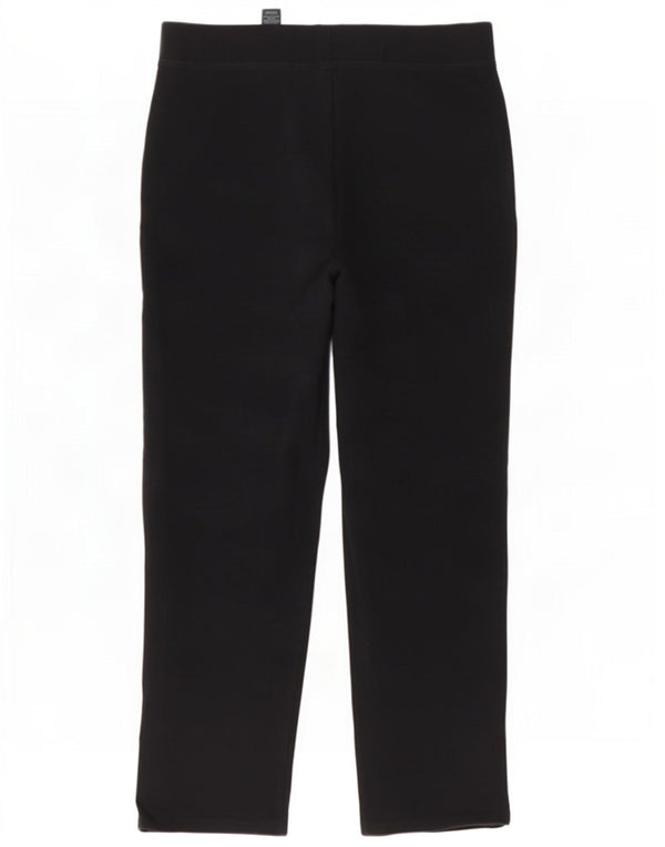 Calça reta feminina Marks & Spencer Reino Unido 16 grande algodão preto
