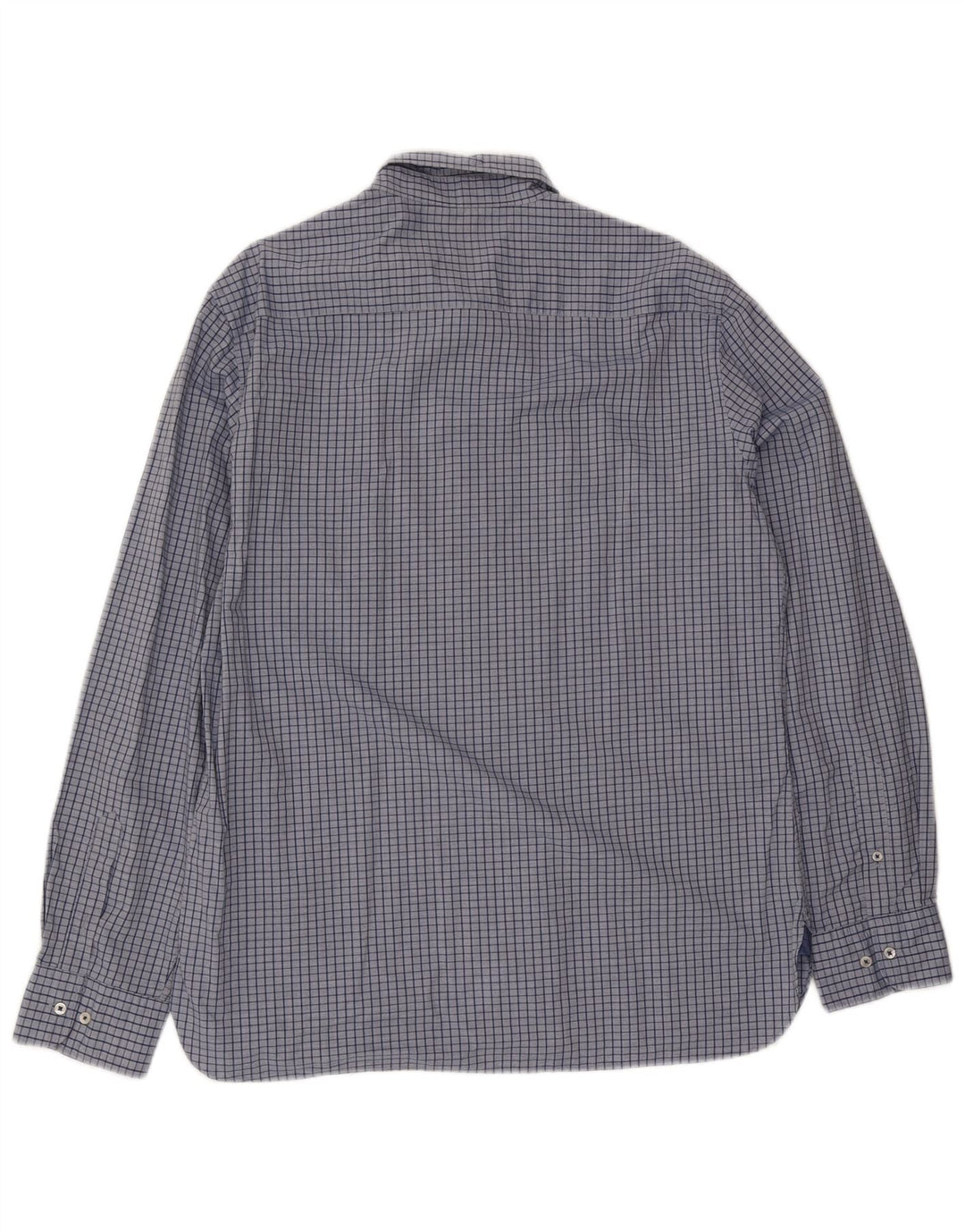 Camisa masculina casual Massimo Dutti XL algodão xadrez azul