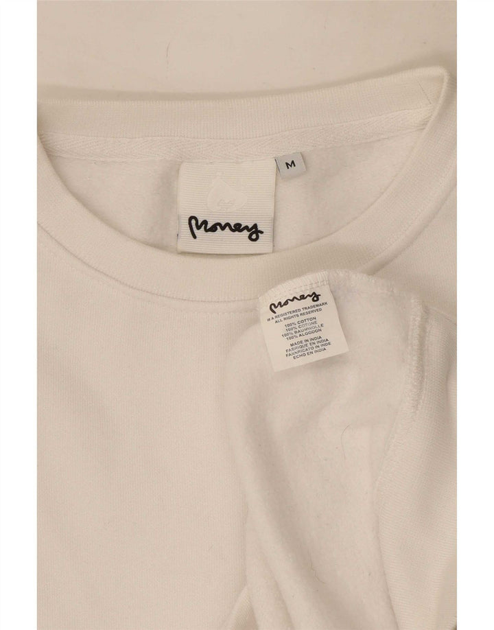Money Mens Moletom Jumper Médio Algodão Branco