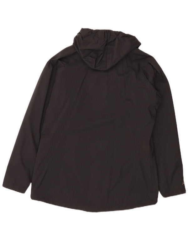 Jaqueta de chuva feminina com capuz Berghaus UK 16 grande poliamida preta