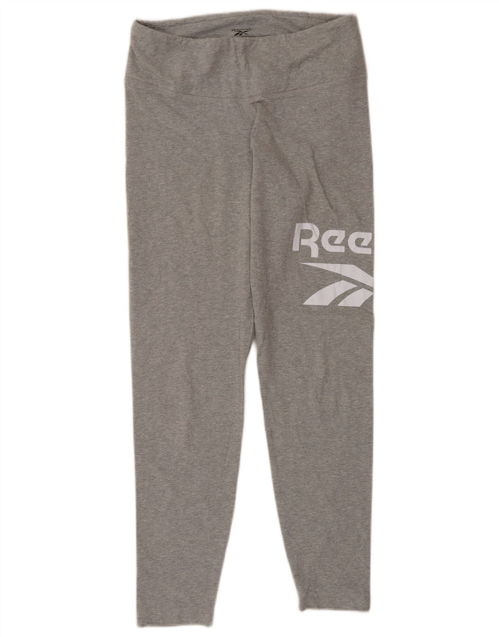 Leggings Reebok Graphic Feminino UK 12/14 Médio Algodão Cinza