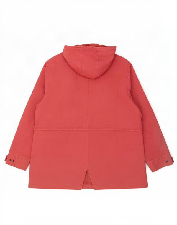 Jaqueta parka feminina com capuz Cotton Traders UK 24 4XL rosa
