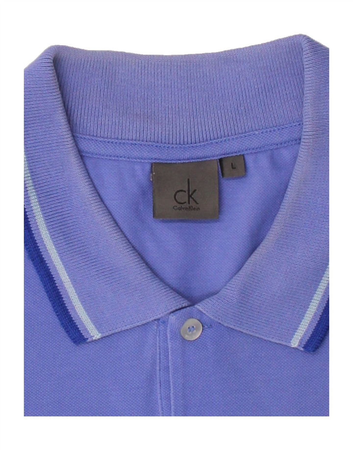 CALVIN KLEIN Mens Polo Shirt Large Blue Cotton Vintage Calvin Klein and Second-Hand Calvin Klein from Messina Hembry 