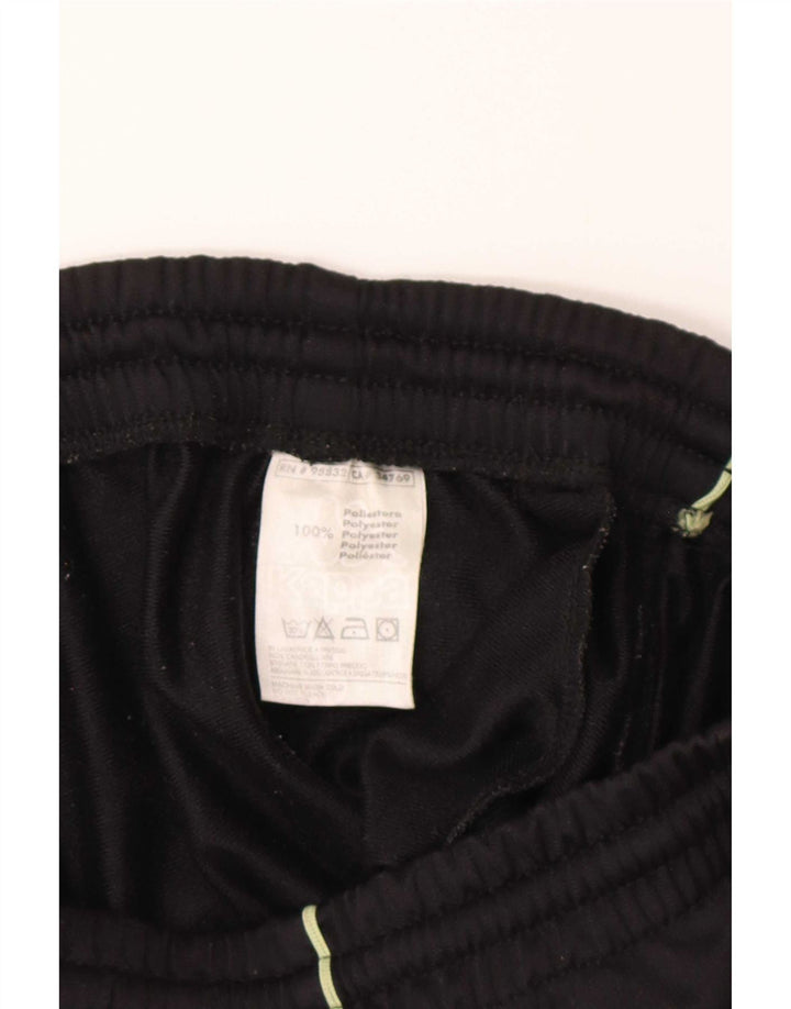 Calça de treino masculina Kappa com estampa gráfica pequena de poliéster colorido preto