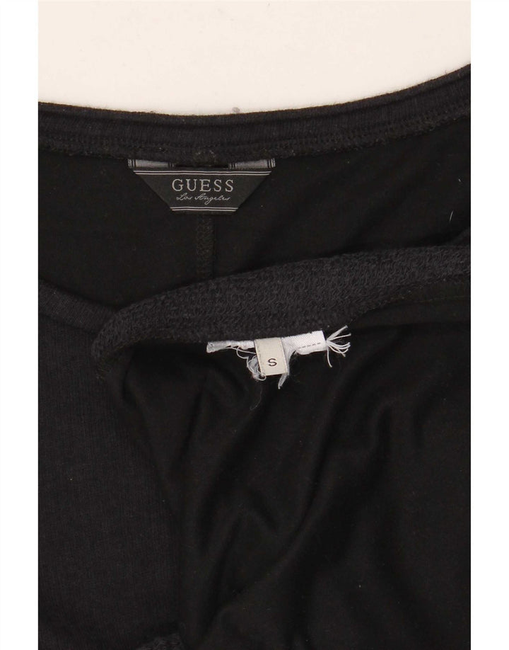 Guess Top feminino oversized manga comprida Reino Unido 10 pequeno preto