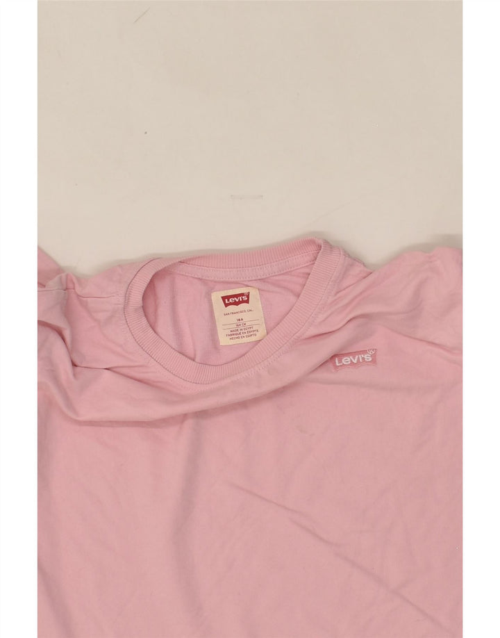 LEVI'S Girls Sweatshirt Jumper 15-16 Years Pink Cotton | Vintage Levi's | Thrift | Second-Hand Levi's | Used Clothing | Messina Hembry 