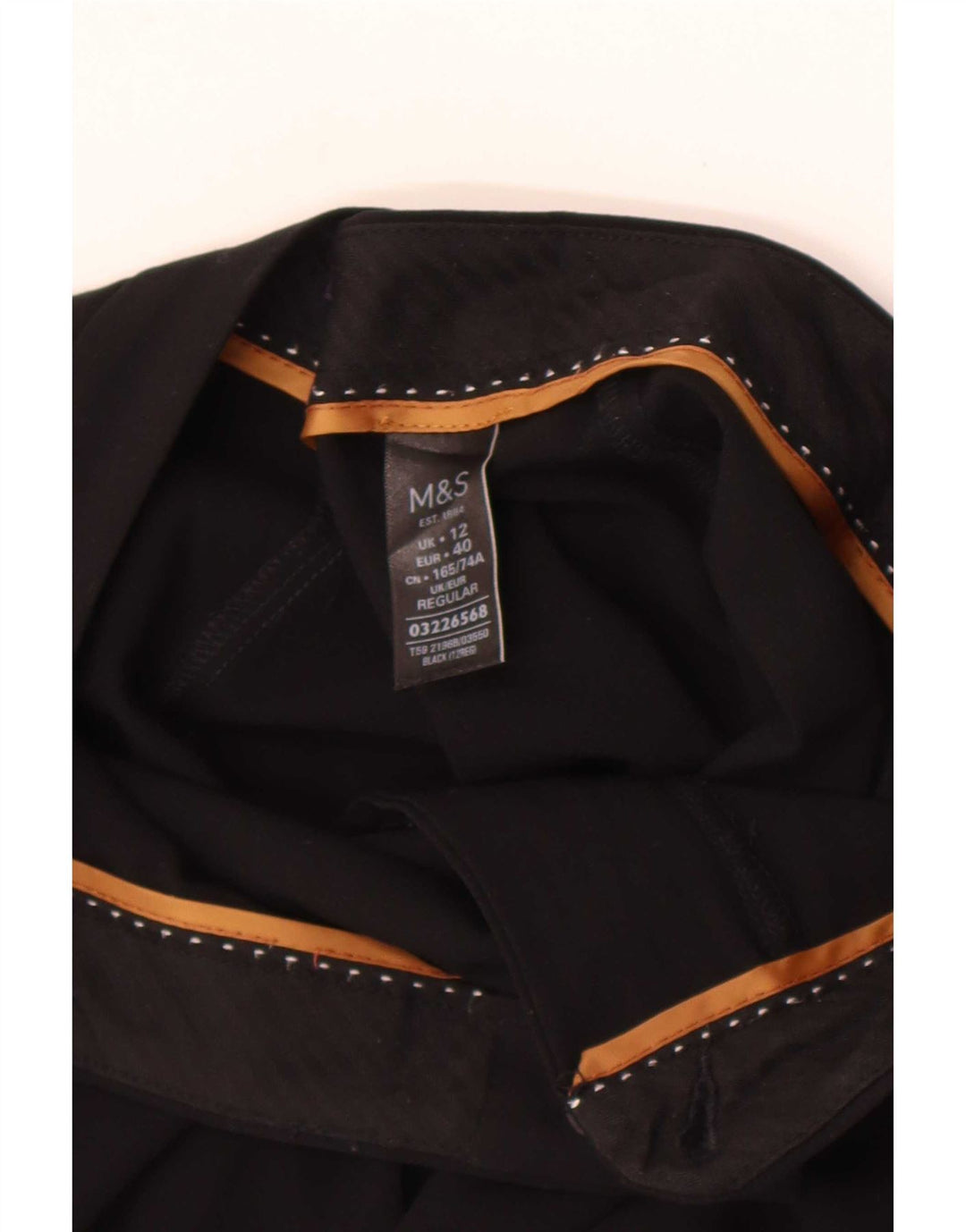 Calça feminina Marks & Spencer Bootcut Suit Reino Unido 12 Médio W30 L27 Preta