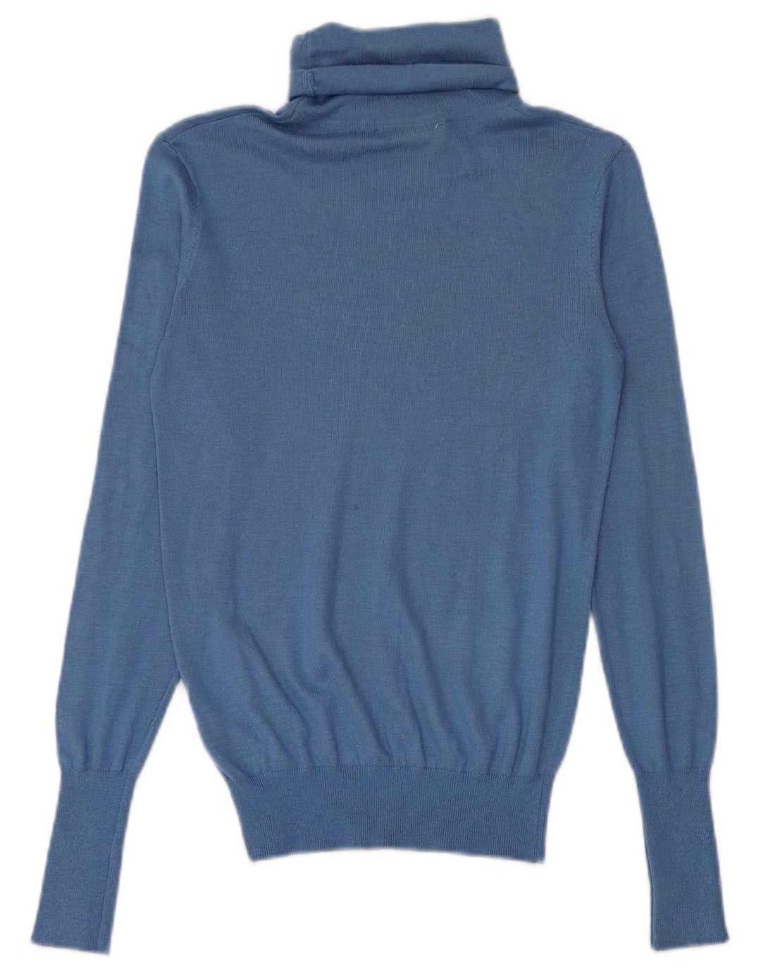 Suéter feminino Zara com gola redonda Reino Unido 10 pequeno modal azul