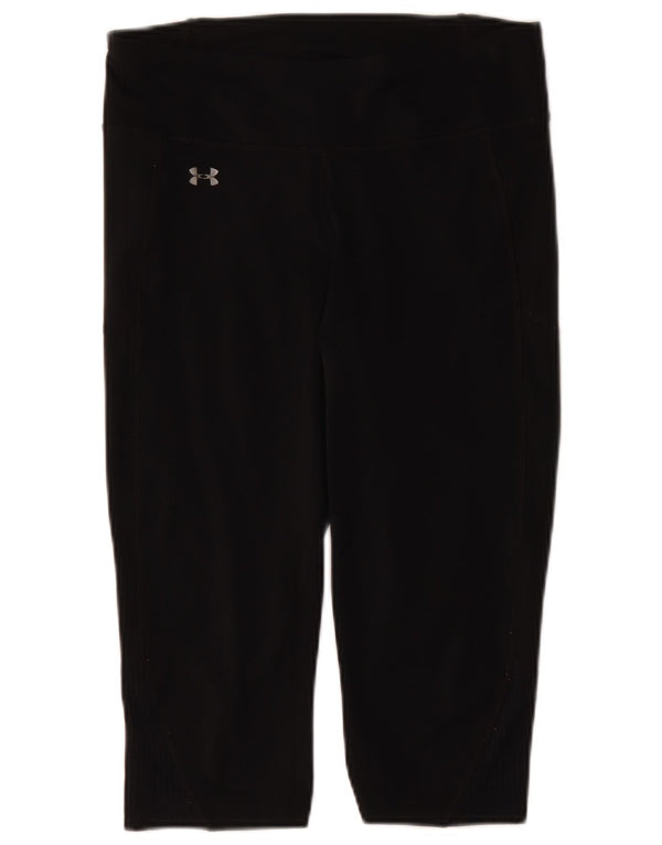 Under Armour Womens Graphic Capri Leggings Reino Unido 14 Grande Poliéster Preto