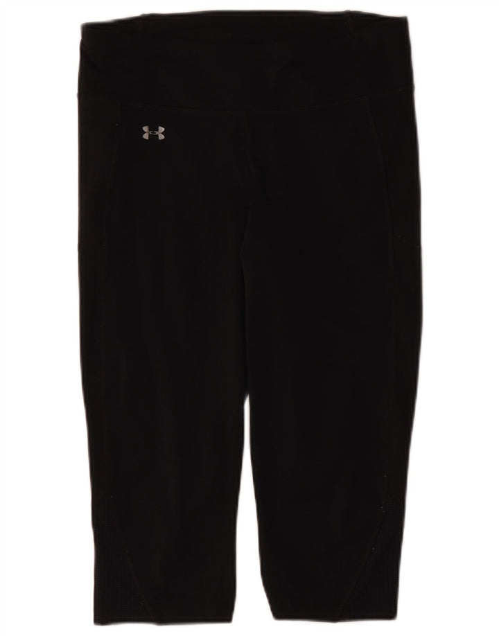 Under Armour Womens Graphic Capri Leggings Reino Unido 14 Grande Poliéster Preto