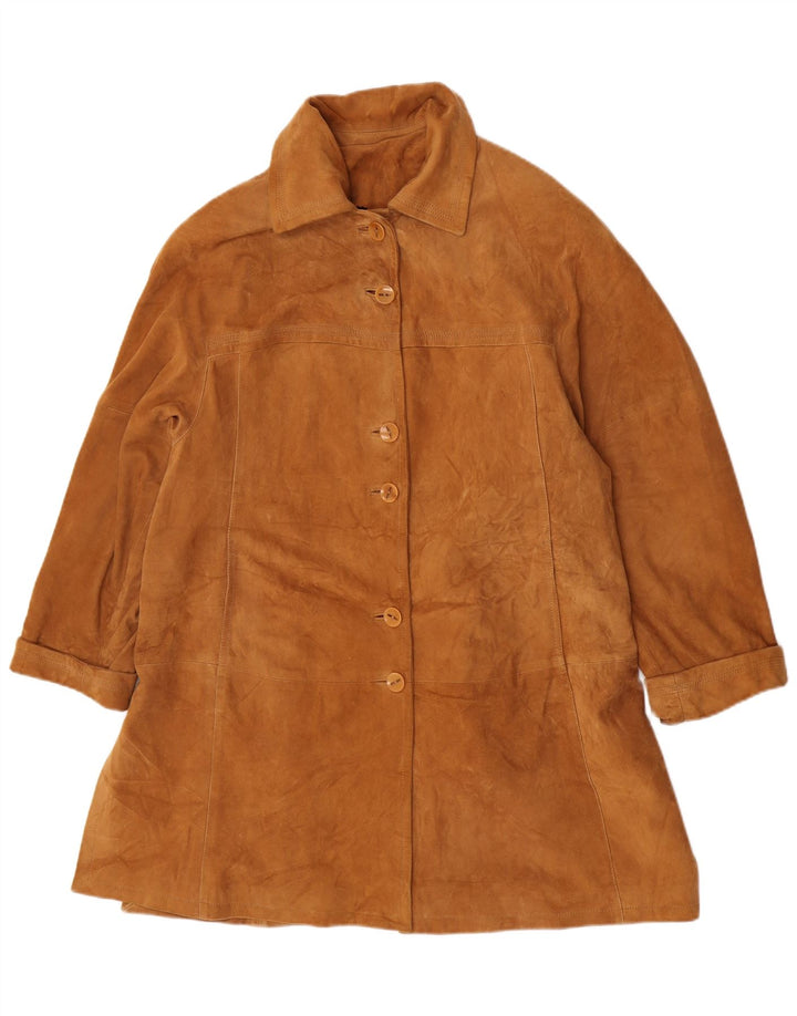 Sobretudo feminino Forester Oversized IT 48 XL couro marrom