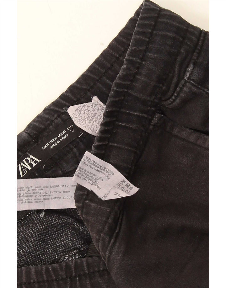 Zara Shorts masculino médio W34 algodão preto
