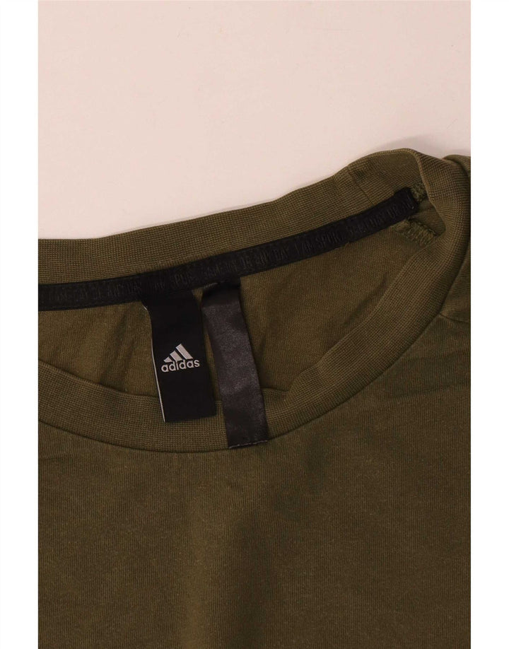 Adidas Mens Camiseta Top 2XL Algodão Cáqui