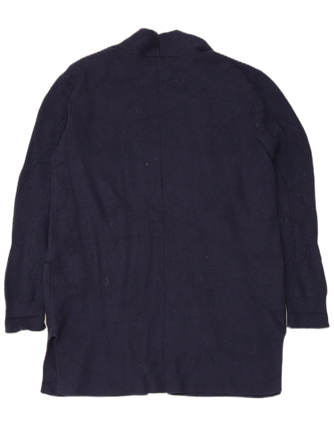Suéter cardigã feminino Longline da Marks & Spencer Reino Unido 12 médio azul marinho