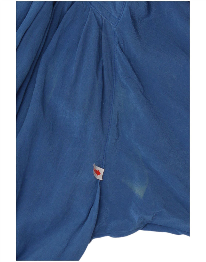 Vestido camisa feminino oversized de manga curta MAX MARA Reino Unido 12 azul médio