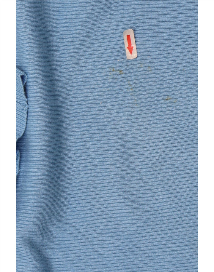 Top feminino Marks & Spencer manga comprida UK 18 XL azul viscose