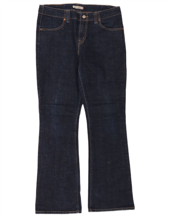 Calça jeans feminina Levi's 525 Bootcut US 10 médio W32 L32 azul marinho algodão
