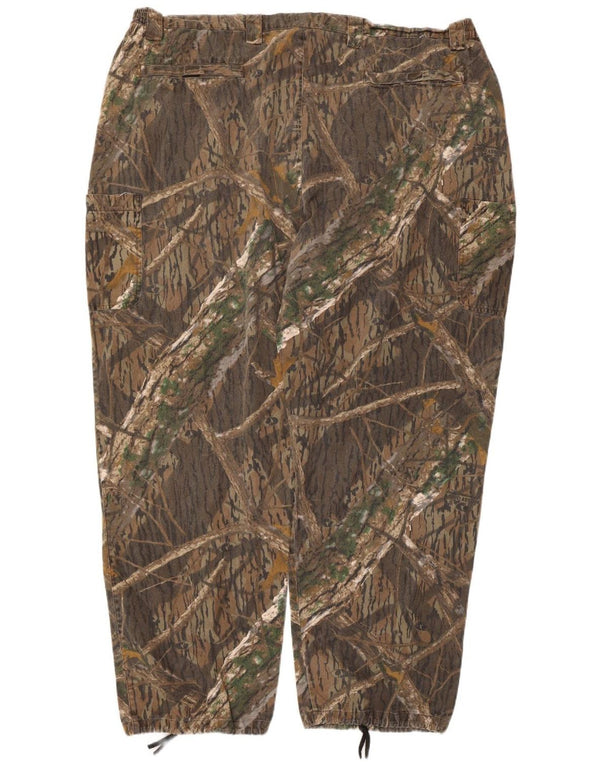 SHADOW BRANCH Calça cargo masculina cônica 3XL W46 L32 camuflagem marrom