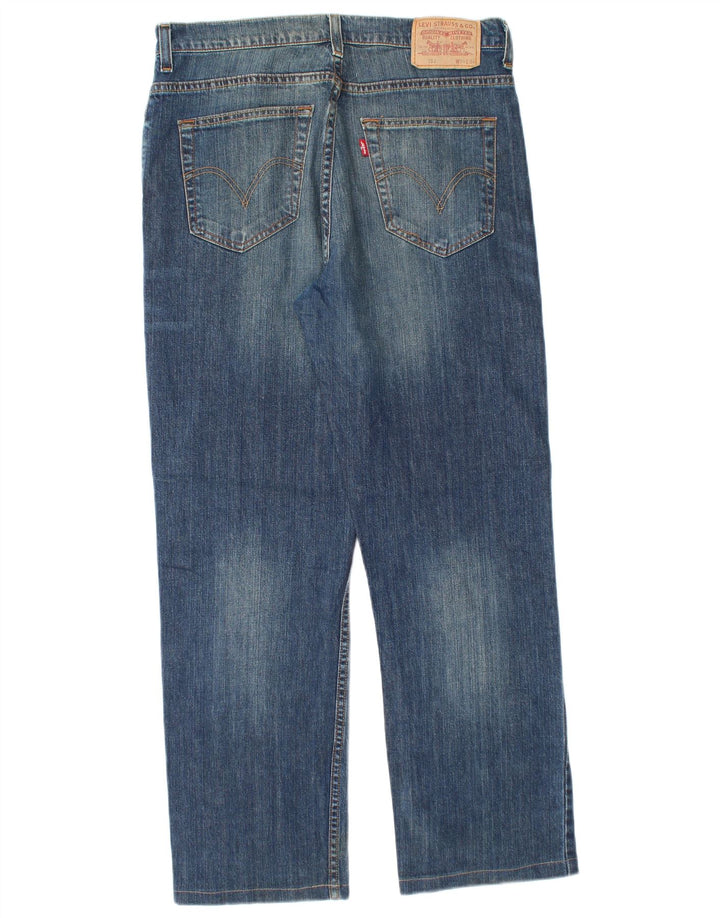 Levi's Masculino 752 Straight Jeans W34 L29 Azul Algodão