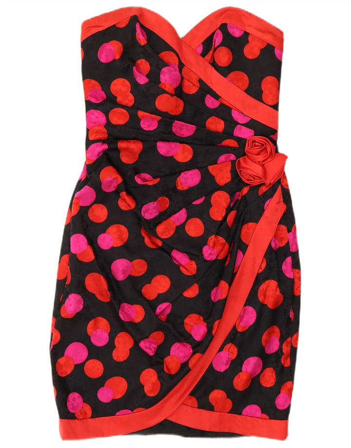 Vestido feminino sem alças MUREK Reino Unido 10 pequenas bolinhas multicoloridas