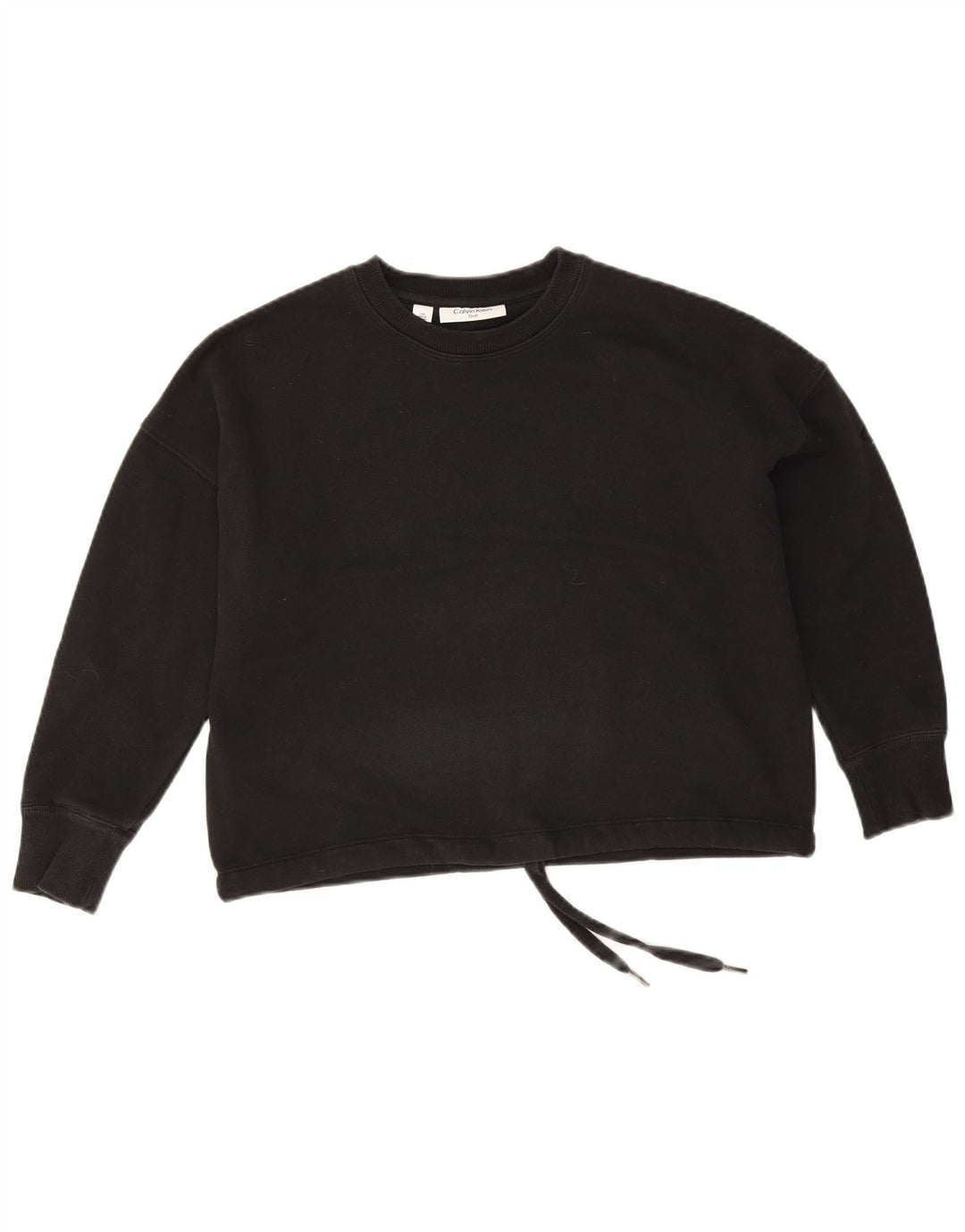 Calvin Klein Feminino Golf Crop Oversized Top Manga 3/4 Reino Unido 10 Pequeno Preto