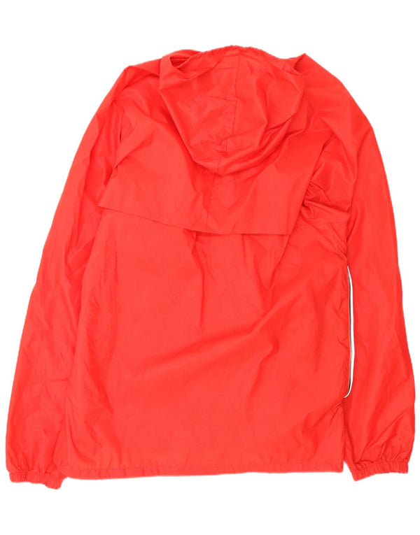Jaqueta de chuva masculina com capuz K-Way UK 42 XL vermelha