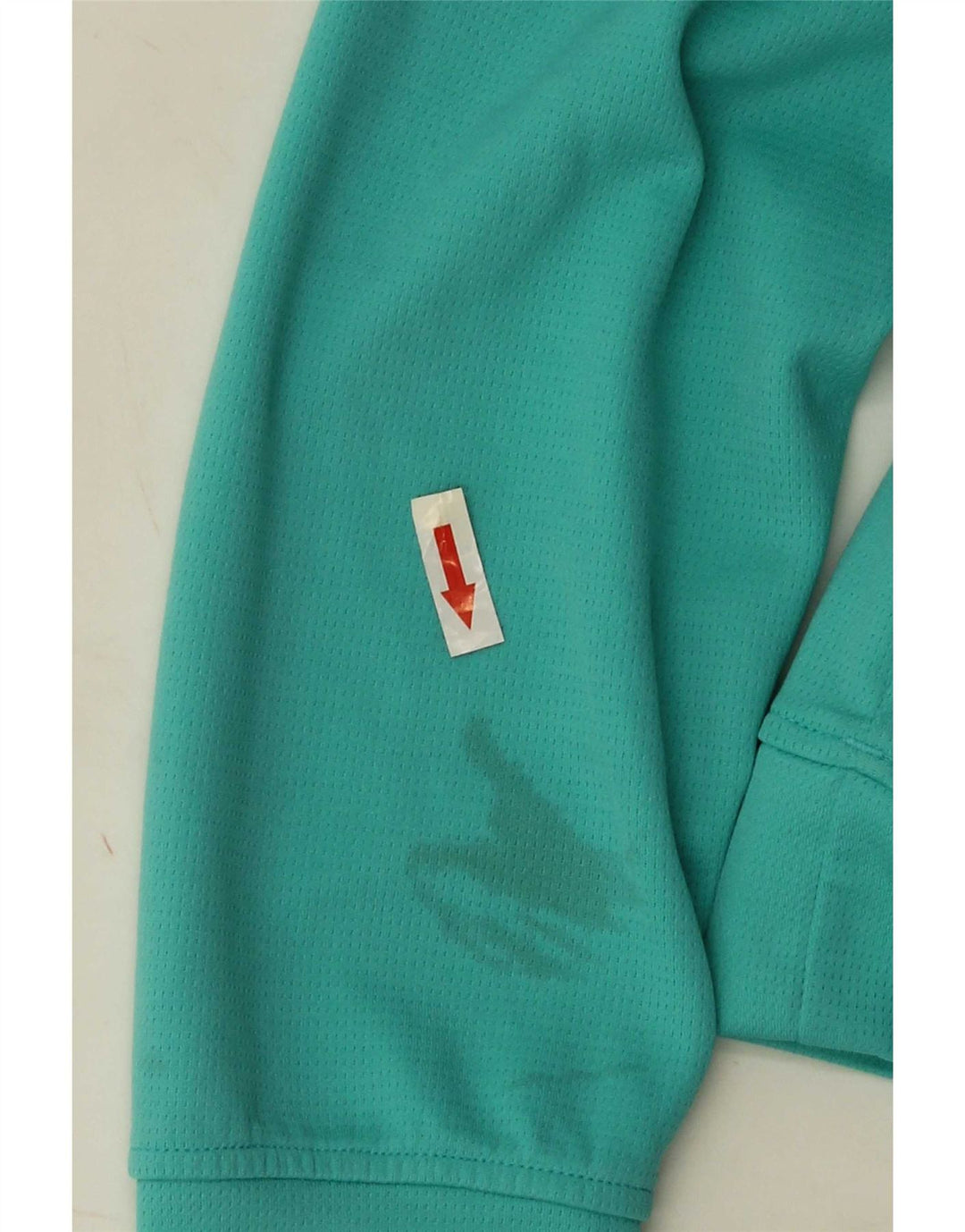Adidas Mens Zip Neck Pullover Treino Top Médio Turquesa Poliéster