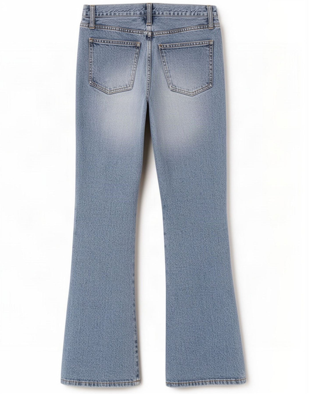 Benetton Womens Flared Jeans IT 42 Medium W32 L30 Blue Cotton