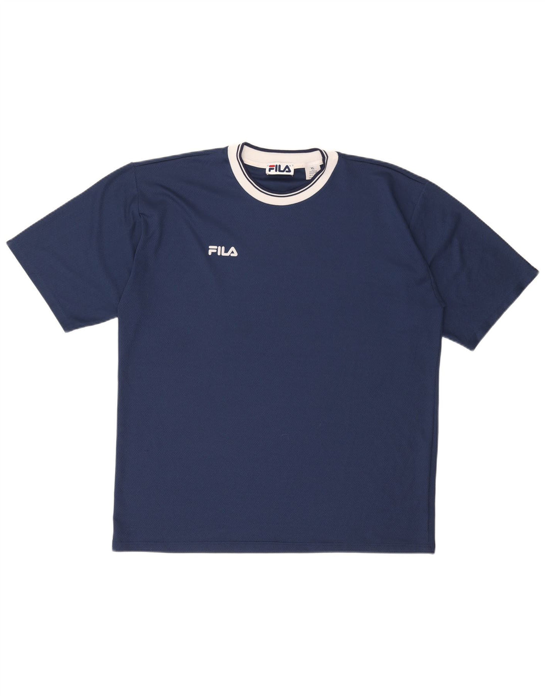 Camiseta masculina FILA Top XL azul marinho poliéster