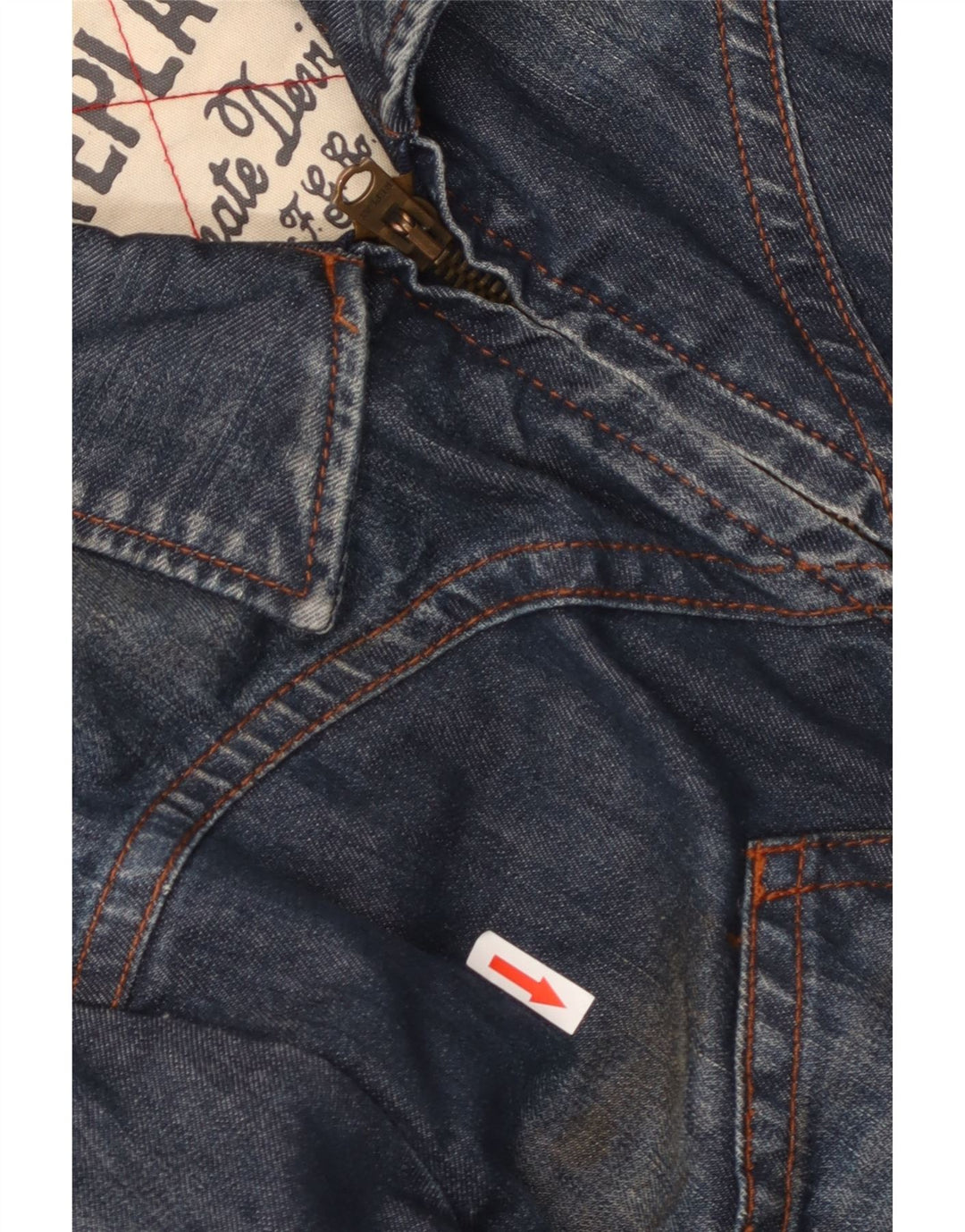 Jaqueta jeans feminina REPLAY Reino Unido 16 grande algodão azul marinho