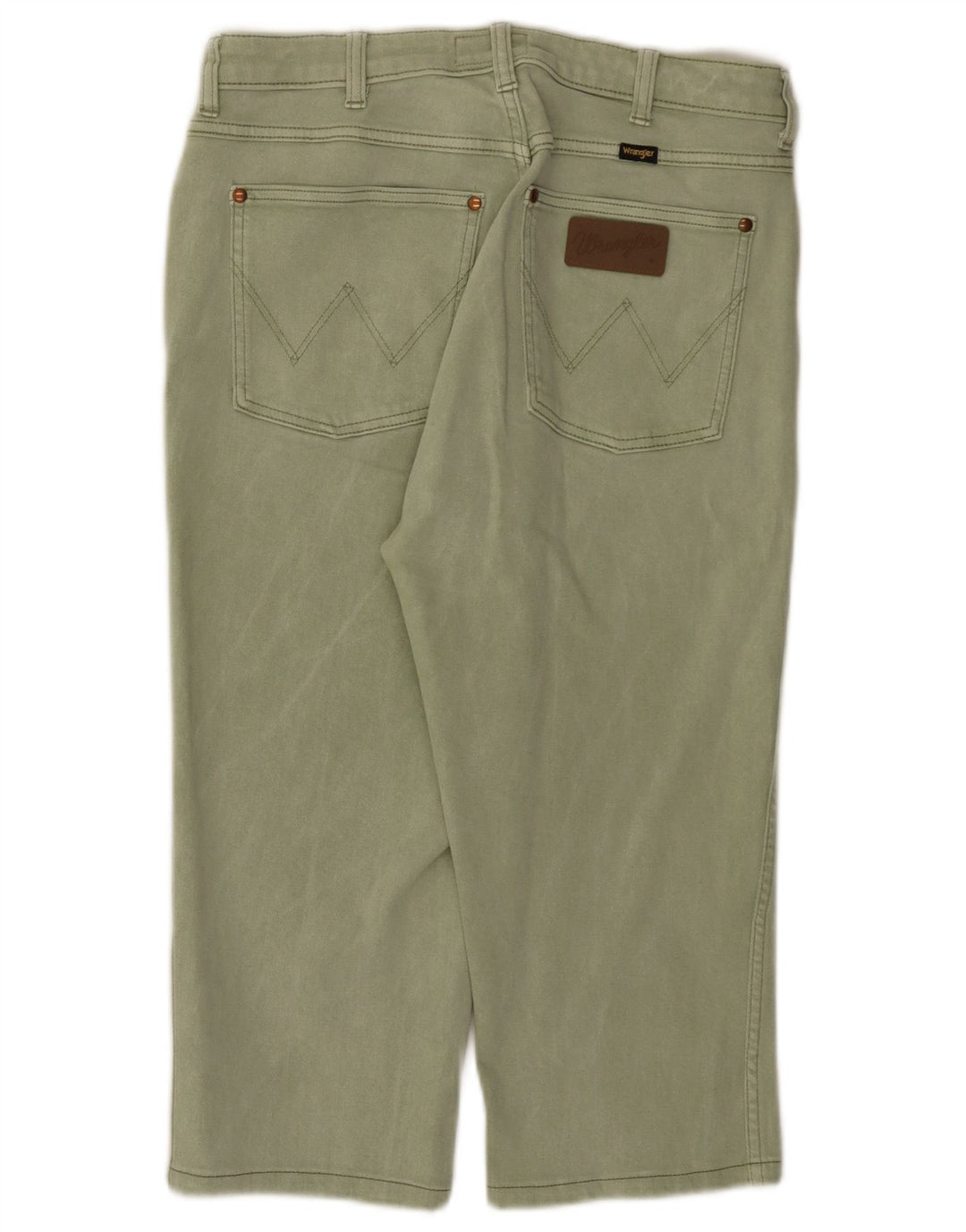 Calça feminina reta casual WRANGLER W30 L27 algodão verde