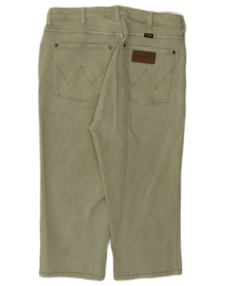 Calça feminina reta casual WRANGLER W30 L27 algodão verde