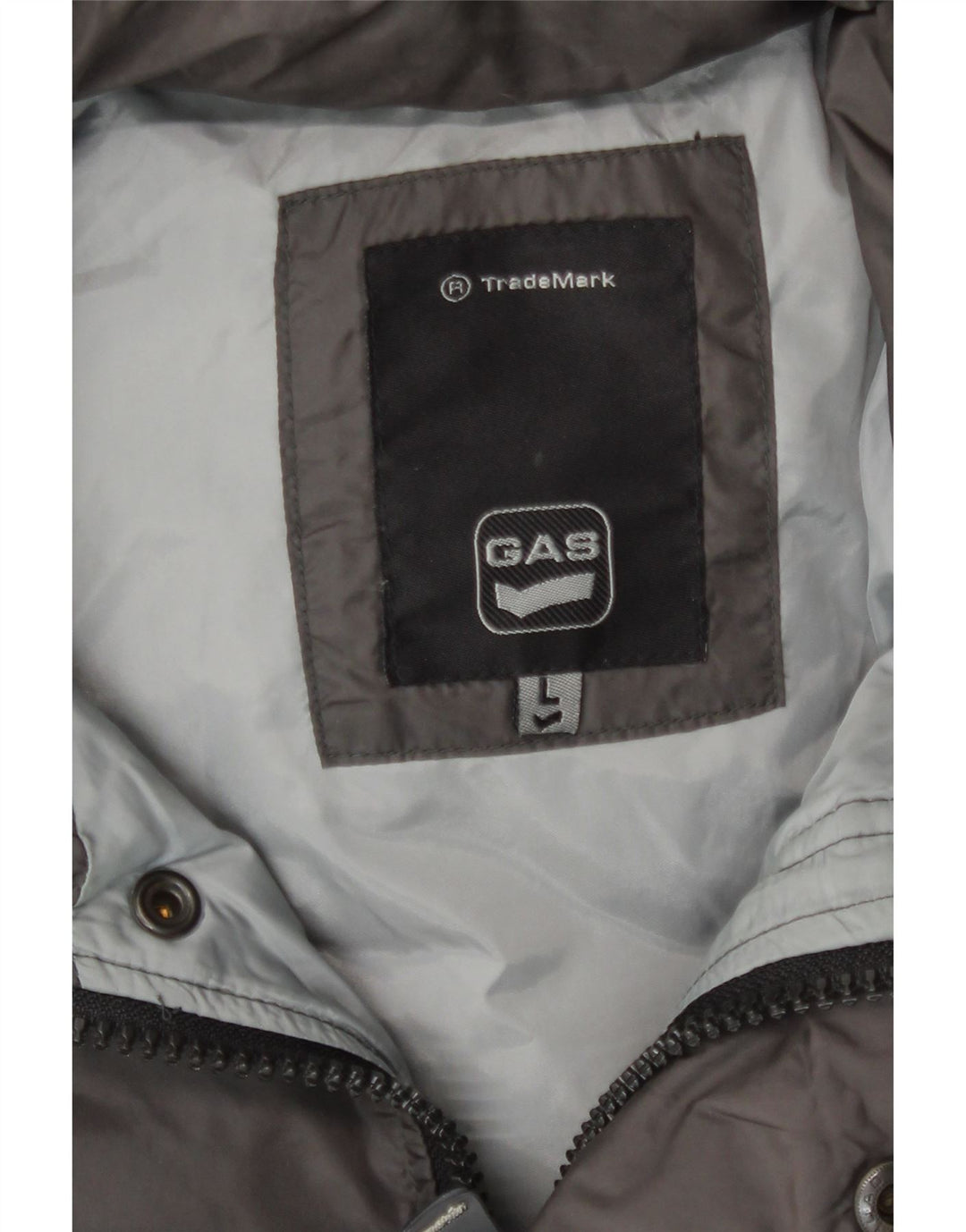 Casaco acolchoado com capuz masculino Gas UK 40 grande cinza