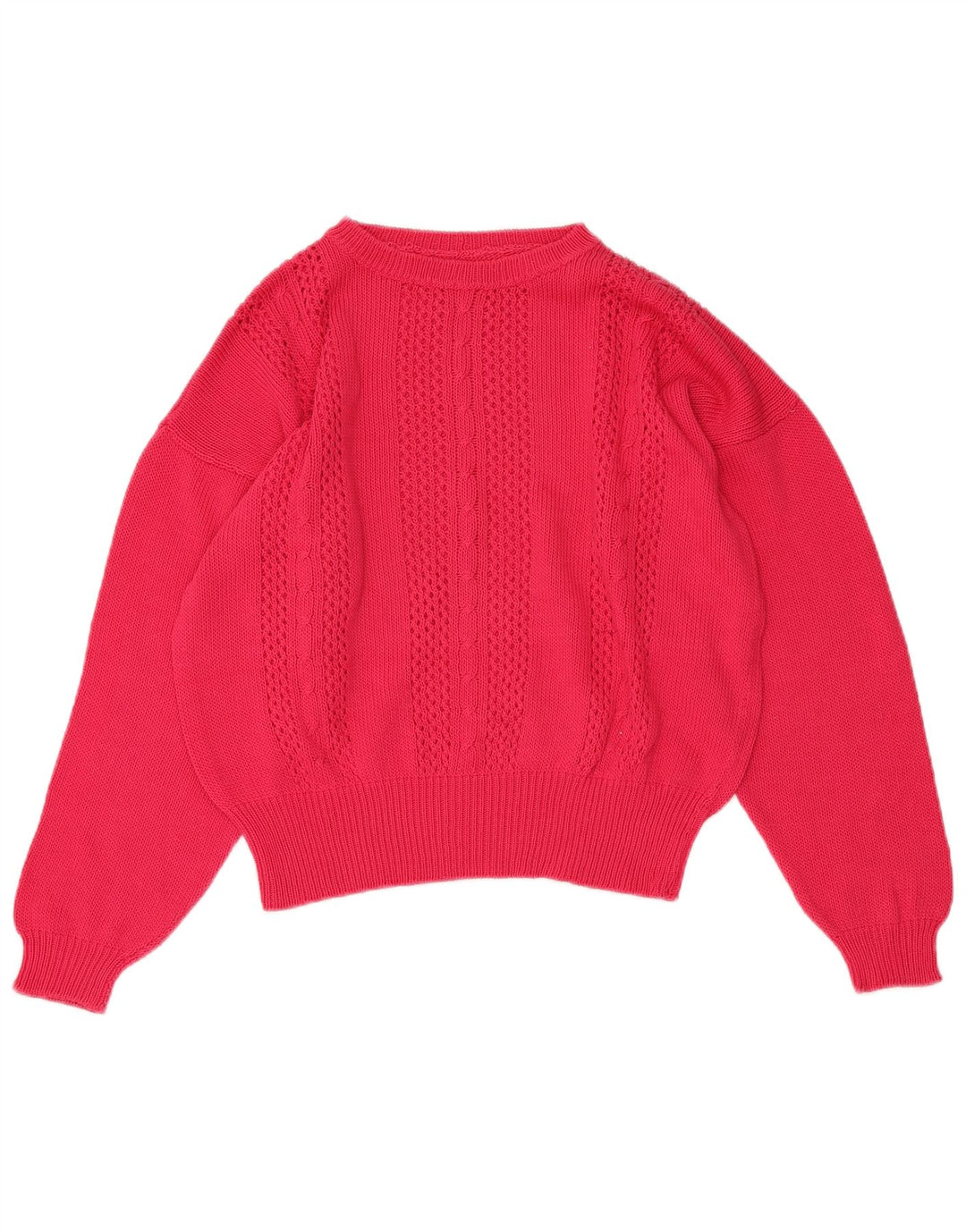 Suéter feminino VINTAGE com gola canoa UK 18 XL rosa
